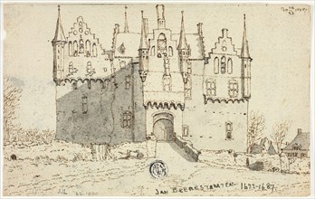 Gemear Castle, n.d., Jan Abrahamsz. Beerstraaten, Dutch, 1622-1666, Netherlands, Pen and wash on