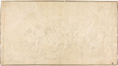 Bacchante, 1642/44, After Pietro Testa, Italian, 1611/12-1650, Italy, Graphite on tan laid paper,