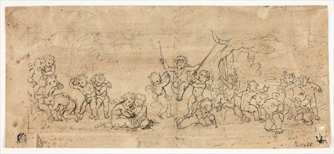 Playing Putti, n.d., Possibly Jacob de Wit (Dutch, 1695-1754), or an unknown artist (Dutch, 18th