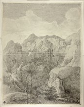 Mountain Landscape with Two Figures in Foreground, n.d., After Gaspard Dughet, French, 1615-1675,
