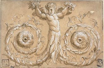 Ornamental Decoration, n.d., Attributed to Charles Errard II, French, c. 1606-1689, France, Pen and