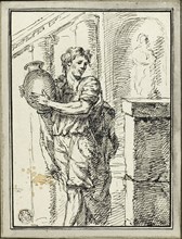 Man Holding Jar, 1785, David Pierre Giottino Humbert de Superville, Dutch, 1770-1849, Holland, Pen