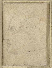 Head of a Youth in Profile to Left, n.d., Unknown Artist, Italian, early 16th century, Italy, Black