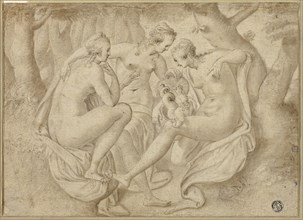 Cecrops’ Daughters Uncover Erichthonius (recto), A Battle Scene (verso), 1577/78 (recto), n.d.