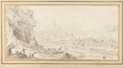View of Mecca, 1665, Jan Peeters, I, Flemish, 1624-c. 1677, Flanders, Pen and brown ink with brush