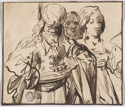 Three Half-Length Figures, 1622/72, Pieter Jansz., Dutch, 1602-1672, Netherlands, Pen and black