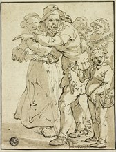 Peasants, n.d., Jacob Cornelis Ploos van Amstel, Dutch, 1726-1798, Netherlands, Pen and wash on