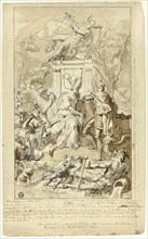 Design for Title Page: Allegory of the Submission of the City of Utrecht to Emperor Charles V, n.d