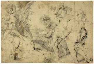 Young Bacchus and Companions, n.d., After Anthony van Dyck (Flemish, 1599-1641), or Hans Jordaens,