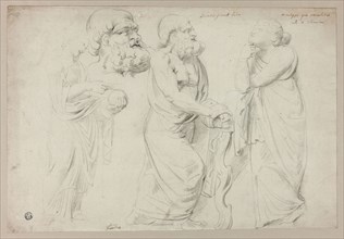 Studies of a Roman Sarcophagus, 1602/03, Peter Paul Rubens, Flemish, 1577-1640, Flanders, Black