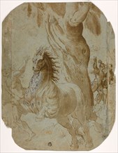 Conversion of St. Paul (recto), Man Seen from Back (verso), late 16th century (recto), n.d.