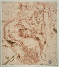 Mythological Subject, n.d., Attributed to Jacques Bellange, French, 1594-1638, France, Red chalk on