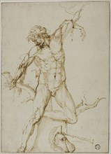 Marsyas Tied to a Tree, c. 1550, Follower of Baccio Bandinelli, Italian, 1493-1560, Florence, Pen