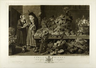 A Fruit Market, from The Houghton Gallery, 1775, Richard Earlom (British, 1743–1822), after Frans