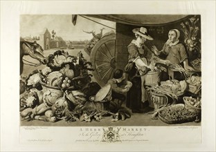 A Herb Market, from The Houghton Gallery, 1779, Richard Earlom (English, 1743–1822), after Frans