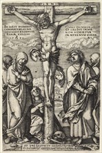 Crucifixion, 1547, Georg Pencz, German, c. 1500-1550, Germany, Engraving in black on ivory laid