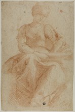 Seated Woman with Book, n.d., Probably Domenico Fiasella (Italian, 1589-1669), or possibly the