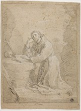 Saint Francis of Assisi, n.d., Unknown Artist, Italian, 17th century, Italy, Black chalk,