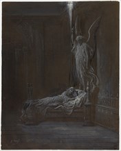 The Calling of Samuel, 1877, Gustave Doré, French, 1832-1883, France, Brush and brown wash and