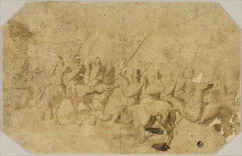 A Company of Horsemen, c. 1510, After Battista Franco, called Il Semolei (Italian, c. 1510-1561),