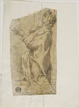 Kneeling Female Saint in Profile, n.d., Attributed to Lazzaro Tavarone (talian, 1556-1641), or