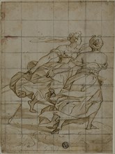 Two Women on Clouds, Pulling a Load, 1614/24, Circle of Bernardo Castello (Italian, Lazzaro