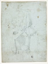 Standing Youth Holding Hat, and Sketch of Legs, n.d., Probably Domenico Fiasella (Italian,
