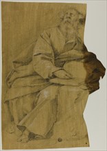 Evangelist Writing at Desk, n.d., Probably Domenico Fiasella, Italian, 1589-1669, Italy, Black