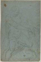 Samson and the Lion (recto), Virgin Mary with Right Arm Extended (verso), n.d., Probably Domenico