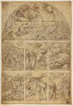 Design for a Stained Glass Window with the Story of Aaron, n.d., Jean Cousin, the younger, French,