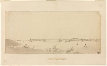 Plymouth Harbor, n.d., Joseph Vernet, French, 1714-1789, France, Pen and grayish-black ink, and