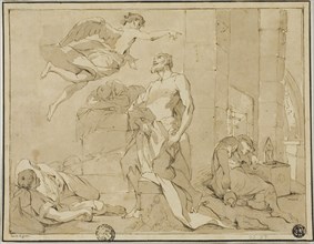 Saint Paul Rescued from Prison by an Angel, n.d., Unknown Artist, Italian, 18th century, Italy, Pen