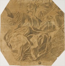 Seated Allegorical Female Figure, n.d., Possibly Lorenzo de’ Ferrari (Italian, 1680-1744), Possibly