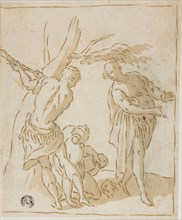 Three Figures with Severed Head on Ground, 1600/20, Circle of Marcantonio Bassetti, Italian,