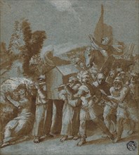 Joshua and the Israelites Crossing the Jordan, 16th century, After Raffaello Sanzio, called