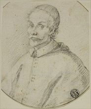 Portrait Bust of a Cardinal, n.d., Style of Claude Mellan, French, 1598-1688, France, Black chalk