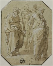 Saint Paul and Three Other Standing Figures, 18th century, Attributed to Count Antonio Maria