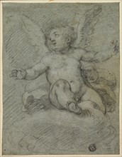 Putto Seated on Clouds, 1600/12, Denys Calvaert, Flemish, c. 1540-1619, Flanders, Black chalk