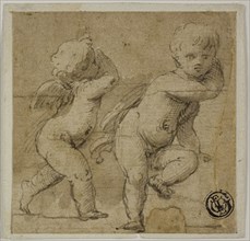 Two Putti, c. 1590, Follower of Francesco Mazzola, called Parmigianino, Italian, 1503-1540, Italy,