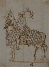 Cavalier in Tournament Costume on Horseback, n.d., Circle of Niccolò dell’ Abbate, Italian, c