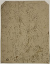 Scene with Mercury and Minerva, n.d., School of Fontainebleau, French, 16th century, France, Pen