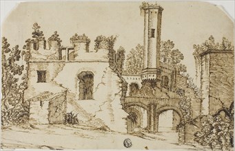 Ruins of Castle, n.d., Style of Ercole Bazicaluva (Italian, c. 1600-1661), or Remigio Cantagallina