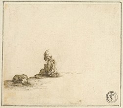 Seated Gypsy Mother and Child, with Dog, n.d., Attributed to Stefano della Bella (Italian,
