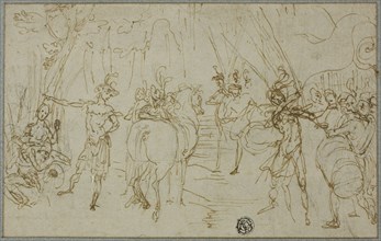 Scene with Soldiers, c. 1589, Ludovico Cardi, called Il Cigoli, Italian, 1559-1613, Italy, Pen and