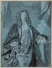 Gentleman’s Portrait, 1698, Hyacinthe Rigaud y Ros, French, 1659-1743, France, Black chalk and
