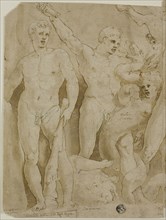 Ancient Sarcophagus Relief with the Labors of Hercules, n.d., Attributed to Girolamo Sellari,