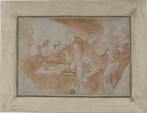 Group of Figures Around Table, n.d., Attributed to Sébastien Bourdon, French, 1616-1671, France,
