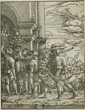 Joshua and Caleb, 1520/25, Albrecht Altdorfer, German, c.1480-1538, Germany, Woodcut in black on