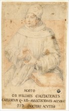 Duns Scotus, c. 1560, Attributed to Federico Zuccaro, Italian, 1540/41-1609, Italy, Red and black