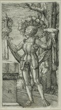 Knight, 1512/1515, Albrecht Altdorfer, German, c.1480-1538, Germany, Engraving in black on ivory